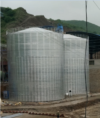 博厚镇粮食钢板仓的安装全过程不用热焊接